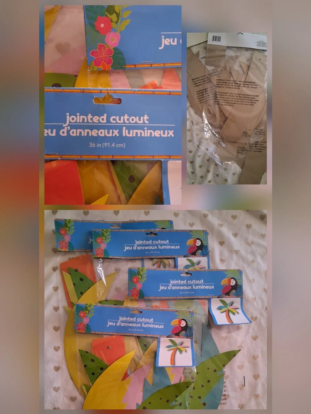 📚🎨 *NIP* Assorted Tropical Paper Luau Party Decorations